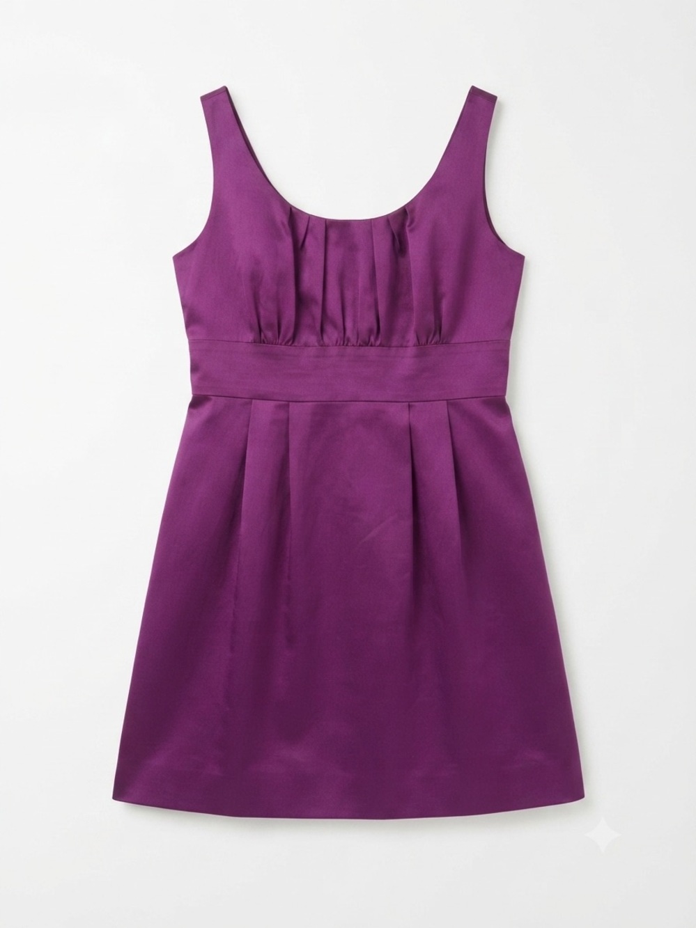 J.Crew Purple Pleated Cocktail Dress Scoop Neck Cotton Size 6 Preppy Chic Party